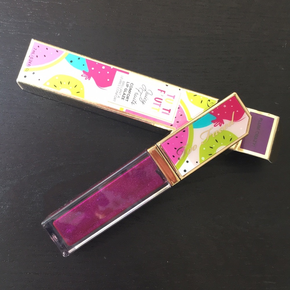 Too Faced Tutti Frutti Lip Glaze in Plum Crazy!